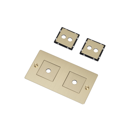 2G VÆGPLADE / HORISONTAL / MED INFYLDNINGER / IKKE-LOGO / MESSING