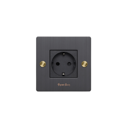 EU 1G SOCKET / SCHUKO TYPE F / CROSS