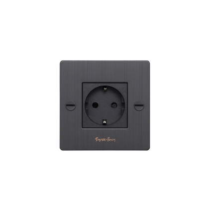 EU 1G SOCKET / SCHUKO TYPE F / CROSS