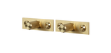 Furniture knob plate linear - brass