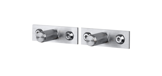 Furniture knob plate linear - steel