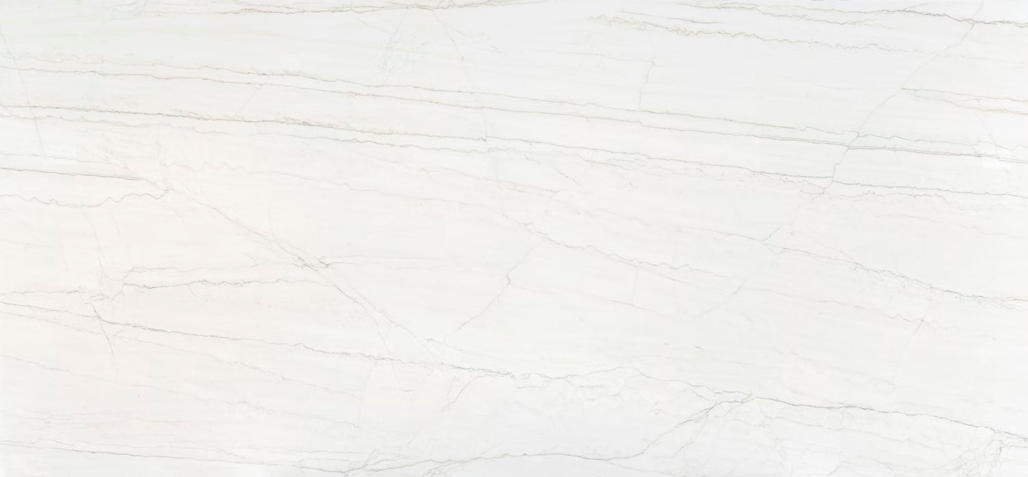 Dekton Neural - A light cream-toned base with fine, pale veins that run through the marbling