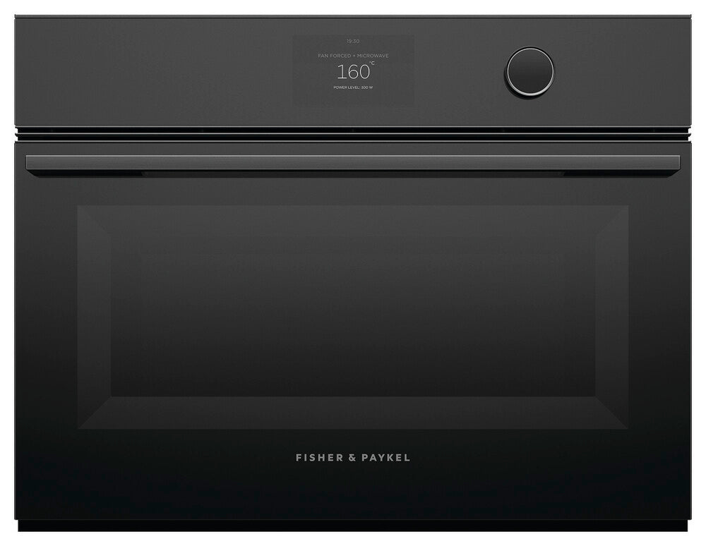 Fisher &amp; Paykel OM60NMTDB1 60cm Series 9 Minimal Compact Combi-Microwave Oven Black