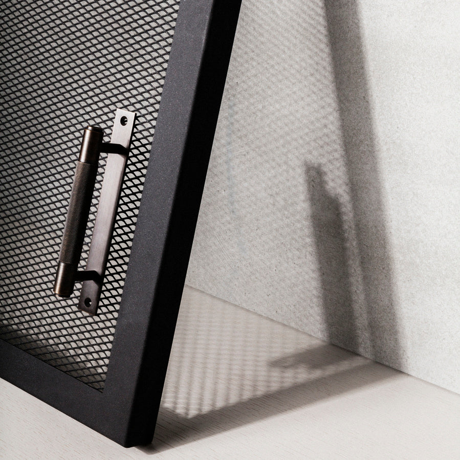 PULL BAR / PLATE / CROSS / SMOKED BRONZE