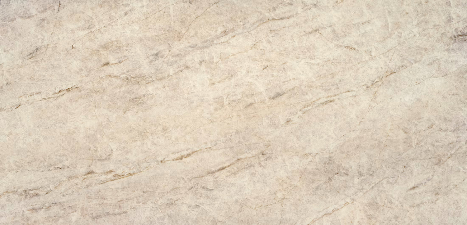 Beige marble texture with natural veining and a polished stone appearance.