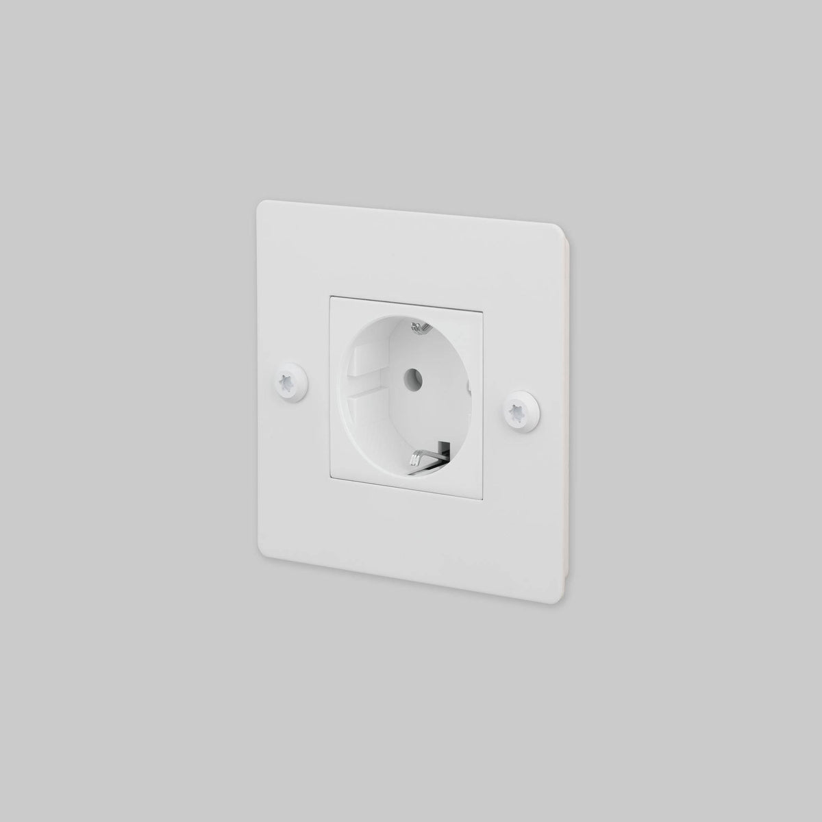 Buster + Punch 1G SOCKET / SCHUKO TYPE F / LINEAR / WITHOUT LOGO – WHITE