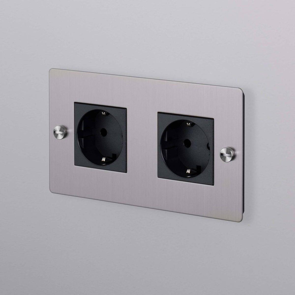 Buster + Punch eu 2g socket schuko type f non logo – Steel