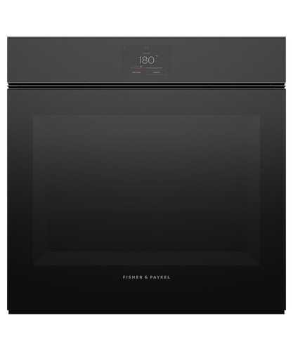 Fisher &amp; Paykel OB60SMPTNB1 60cm Series 9 Minimal Handleless Pyrolytic Oven Black Glass