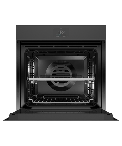 Fisher &amp; Paykel OB60SMPTNB1 60cm Series 9 Minimal Handleless Pyrolytic Oven Black Glass