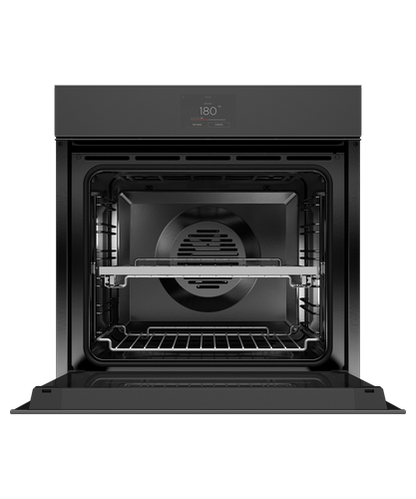 Fisher &amp; Paykel OB60SMPTNB1 60cm Series 9 Minimal Handleless Pyrolytic Oven Black Glass