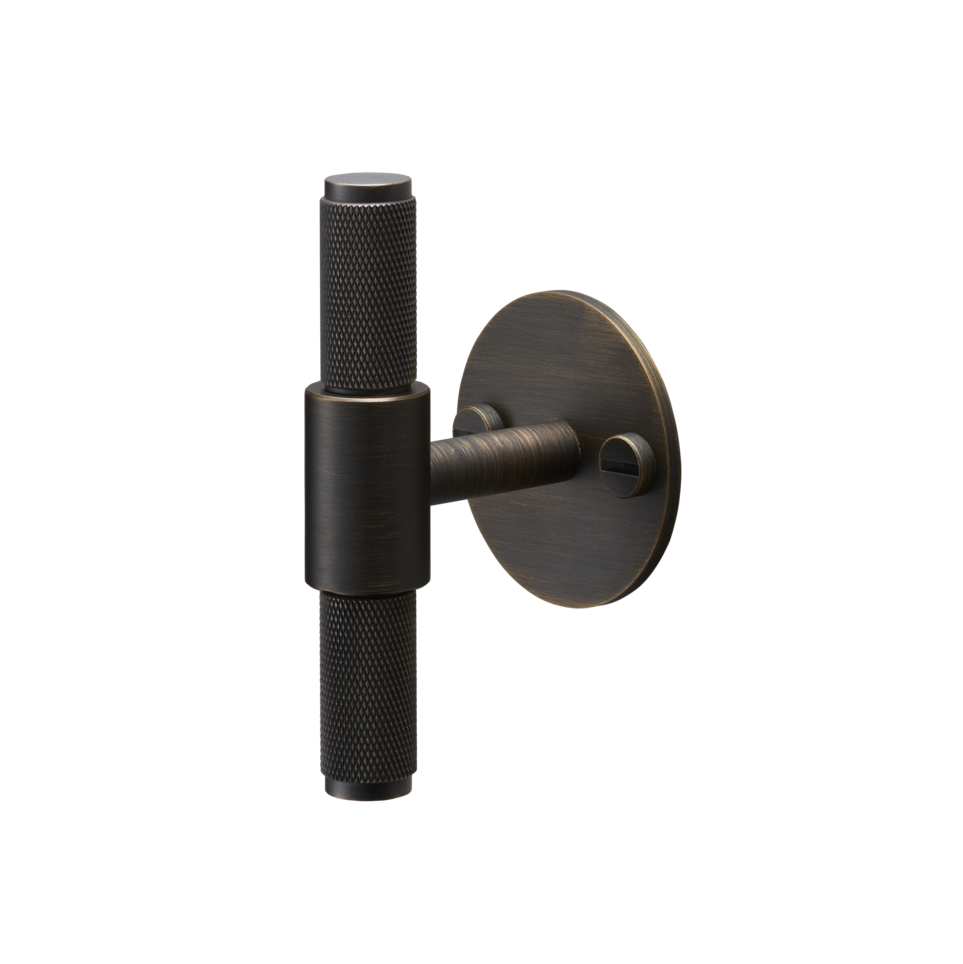 T-bar plate - smoked bronze