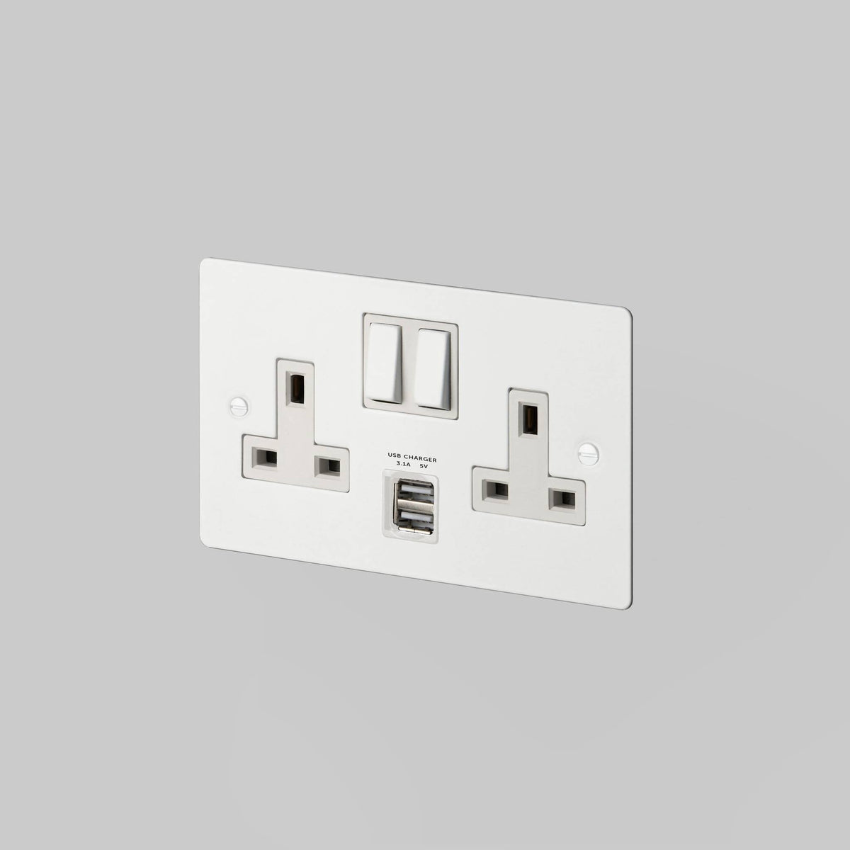 Buster + Punch 2g uk plug socket usb – White