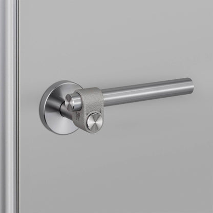 Buster + Punch Cast sprung door handle set in steel – view 3