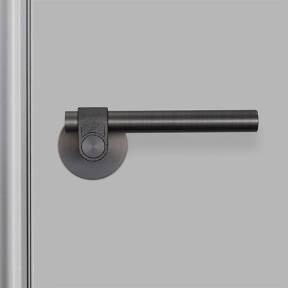 Buster + Punch Cast sprung door handle set in smoked bronze – view 2
