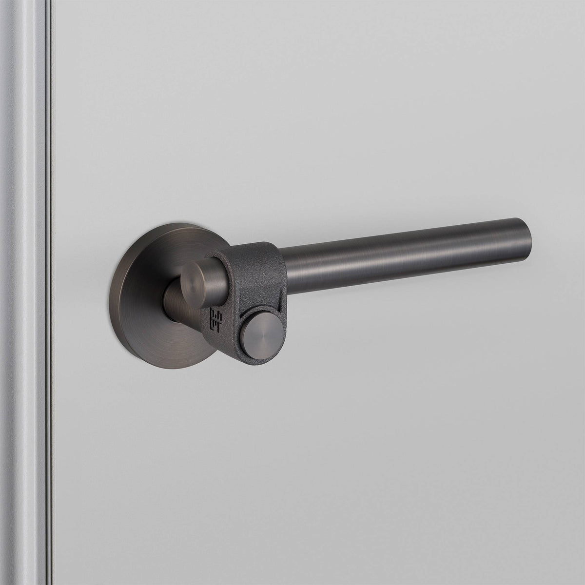 Buster + Punch Cast sprung door handle set in smoked bronze – view 3