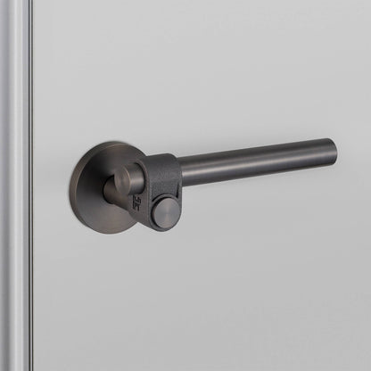 Buster + Punch Cast sprung door handle set in smoked bronze – view 3