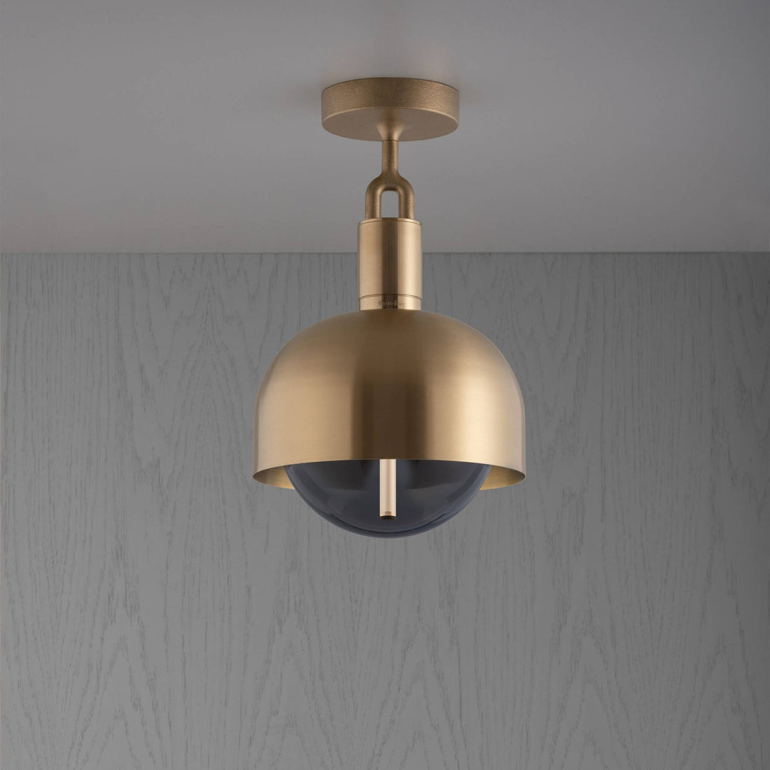 Buster + Punch Forked Ceiling / Linear / Shade / Globe / Smoked / Medium / Brass