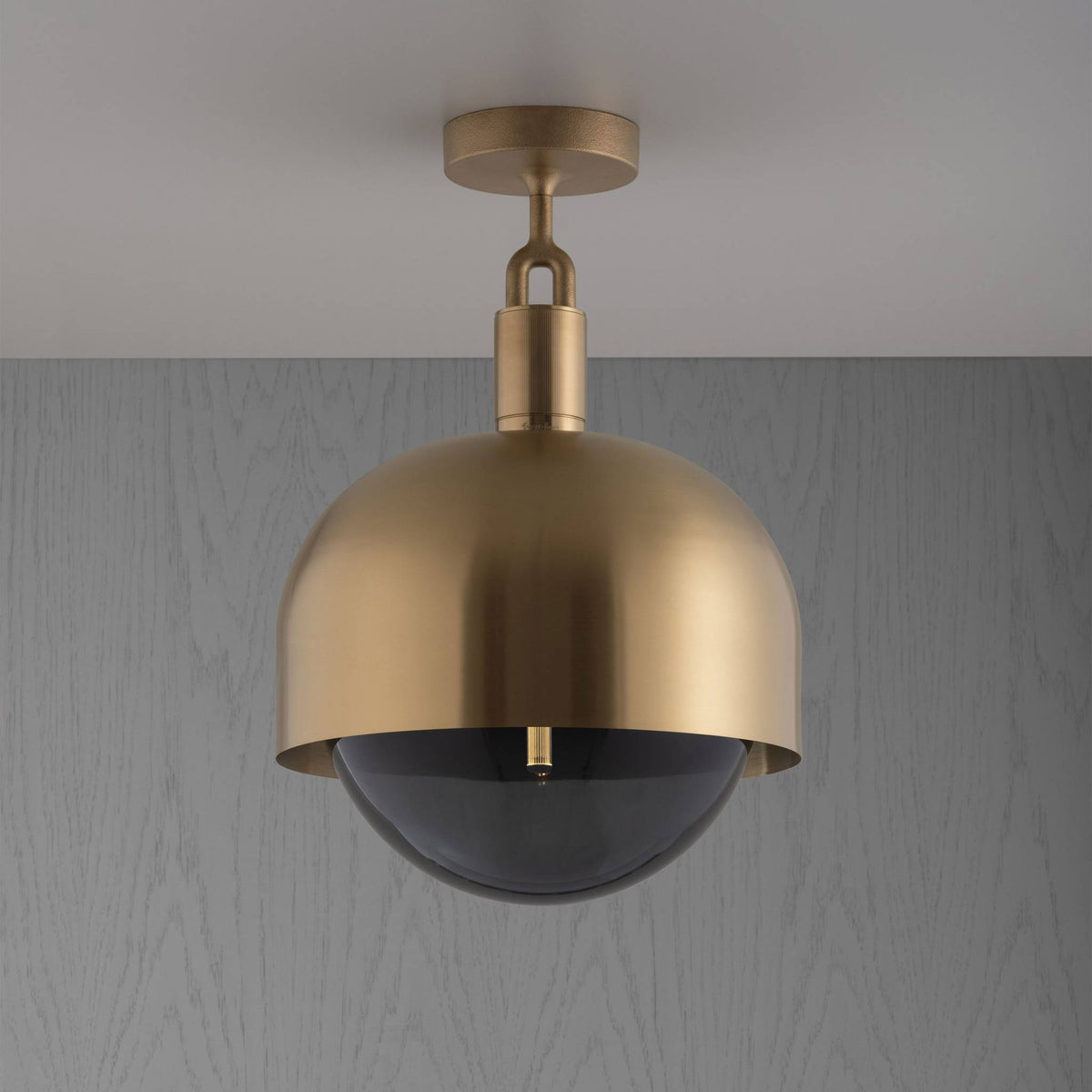 Buster + Punch Forked Ceiling / Linear / Shade / Globe / Smoked / Large / Brass