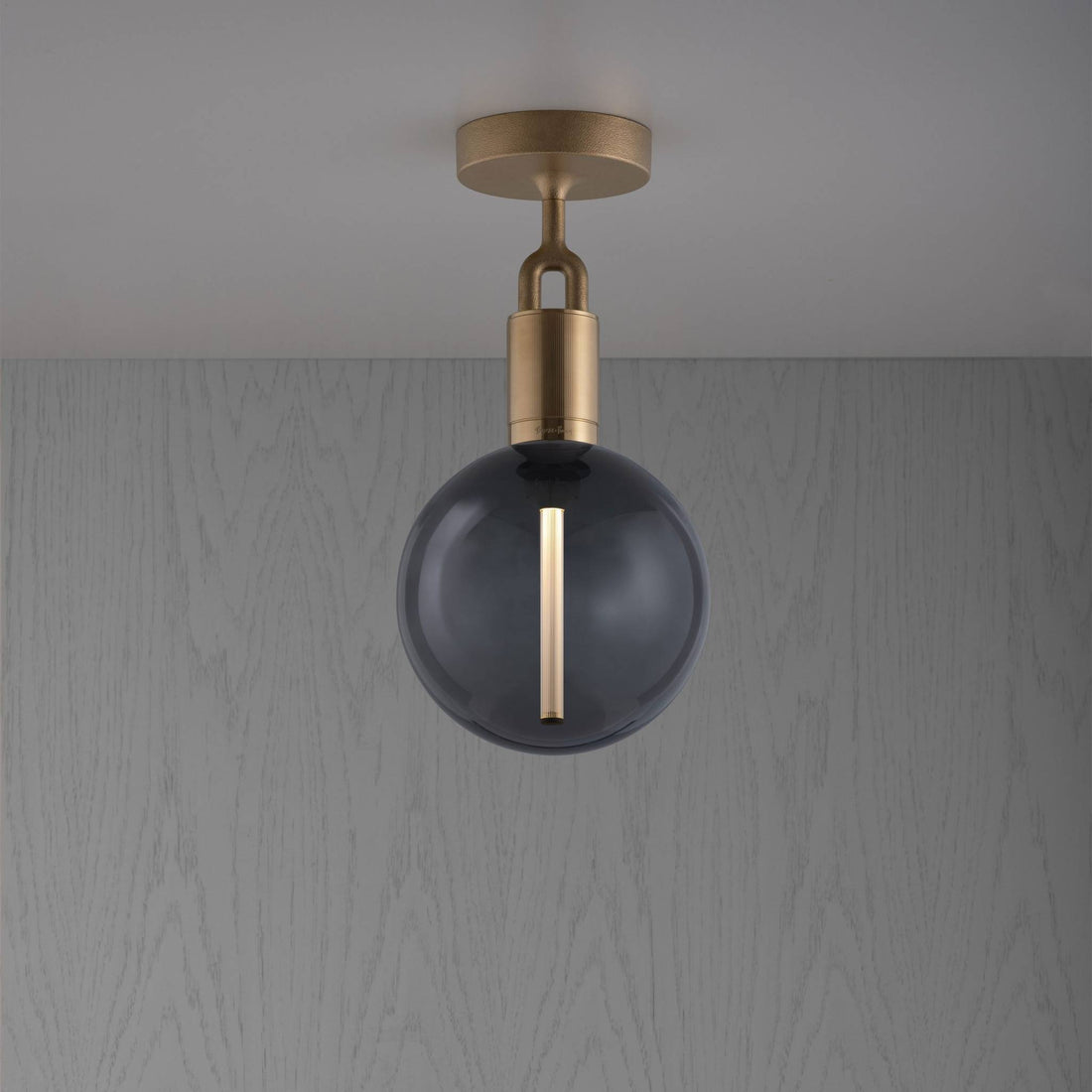 Buster + Punch Forked Ceiling / Linear / Globe / Smoked / Medium / Brass