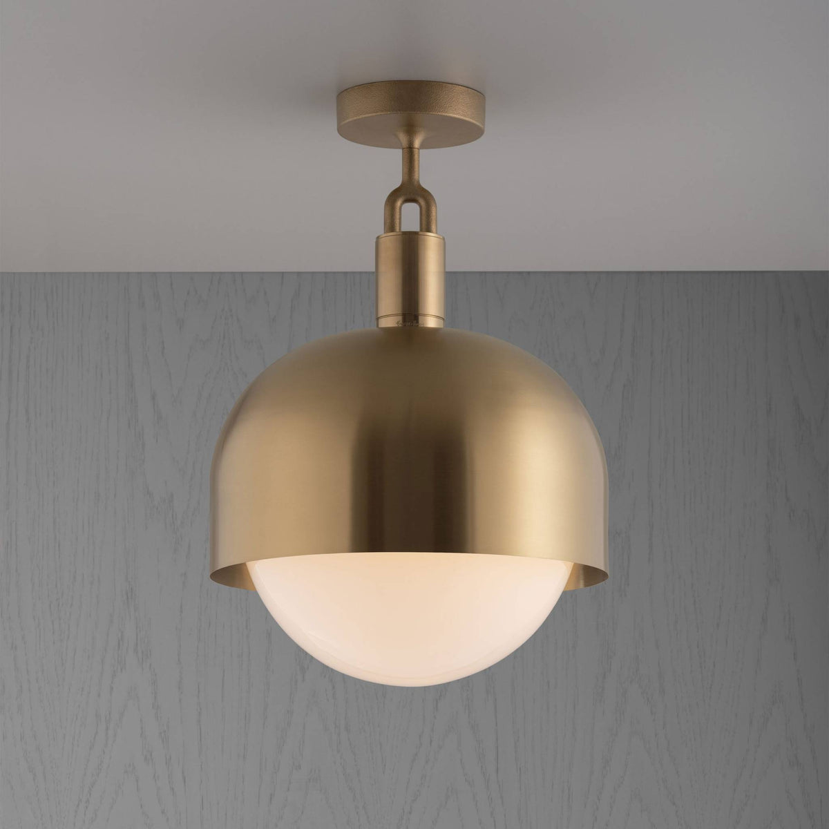 Buster + Punch Forked Ceiling / Linear / Shade / Globe / Opal / Large / Brass
