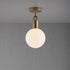 Buster + Punch Forked Ceiling / Linear / Globe / Opal / Medium / Brass