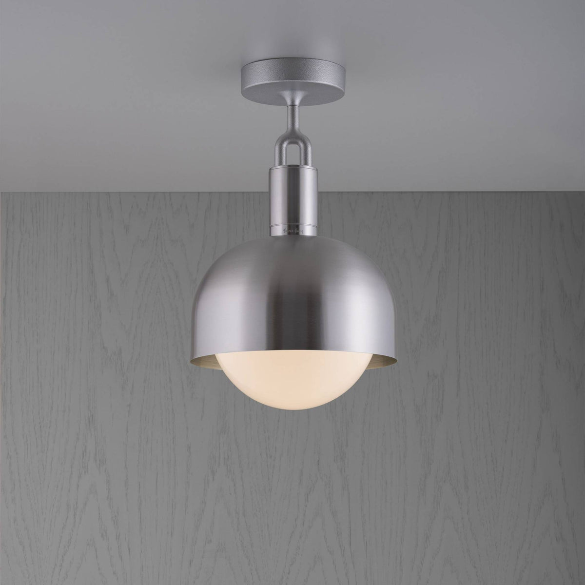 Buster + Punch Forked Ceiling / Linear / Shade / Globe / Opal / Medium / Steel