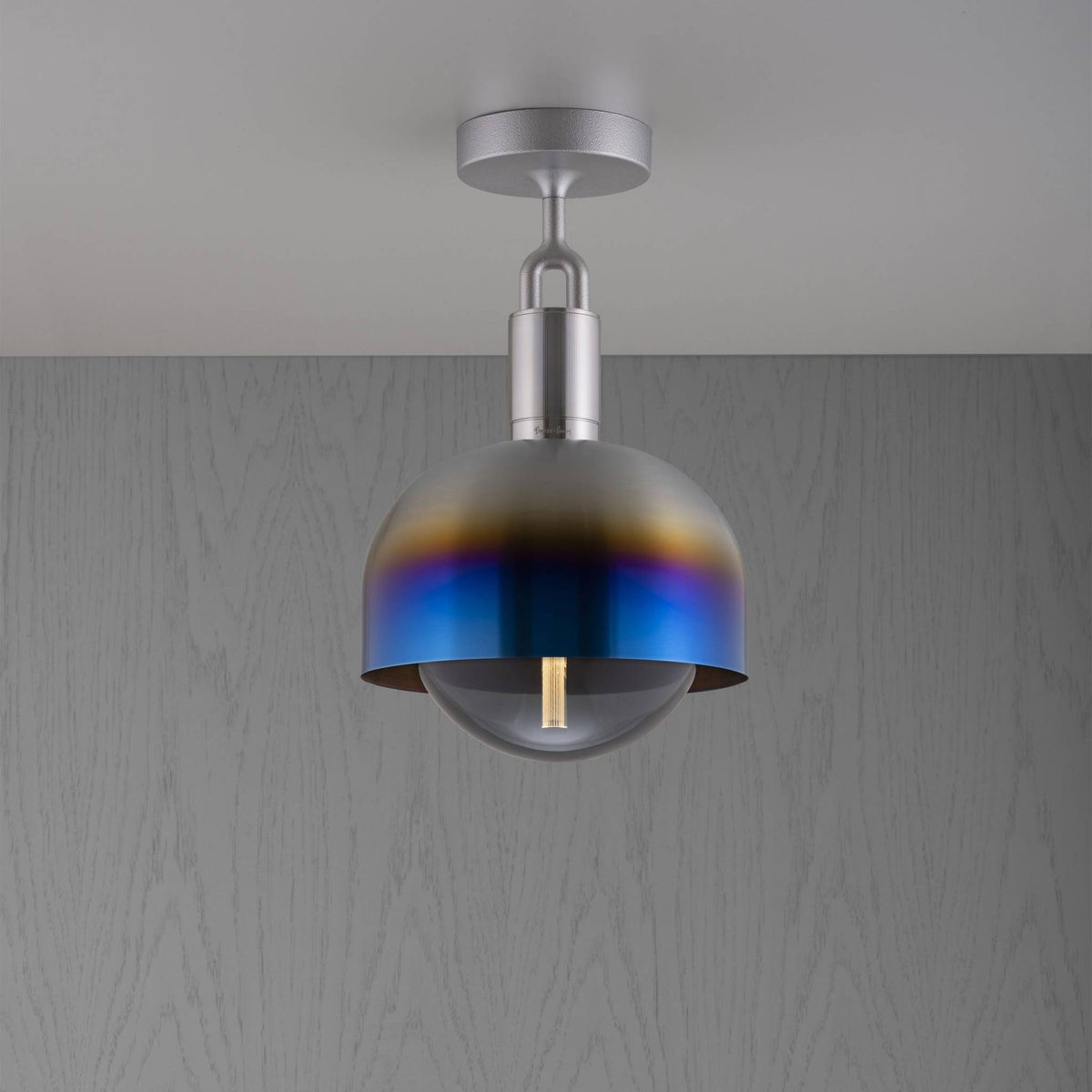 Buster + Punch Forked Ceiling / Linear / Shade / Globe / Smoked / Medium / Burnt Steel