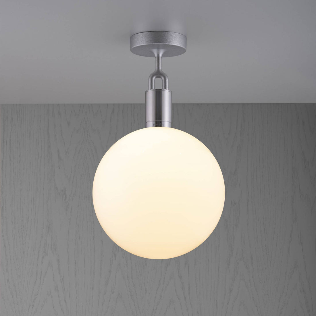 Buster + Punch Forked Ceiling / Linear / Globe / Opal / Large / Steel