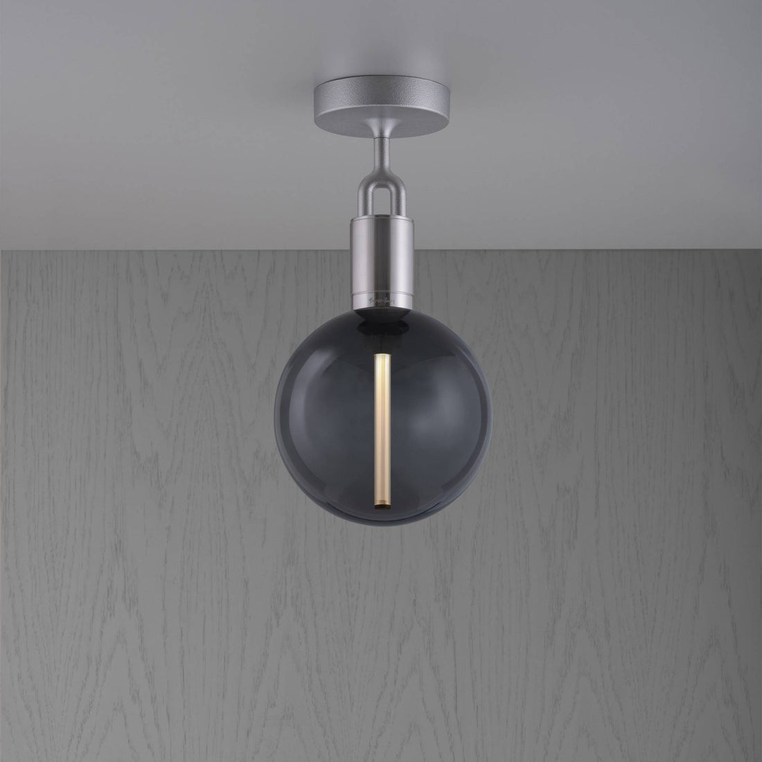 Buster + Punch Forked Ceiling / Linear / Globe / Smoked / Medium / Steel
