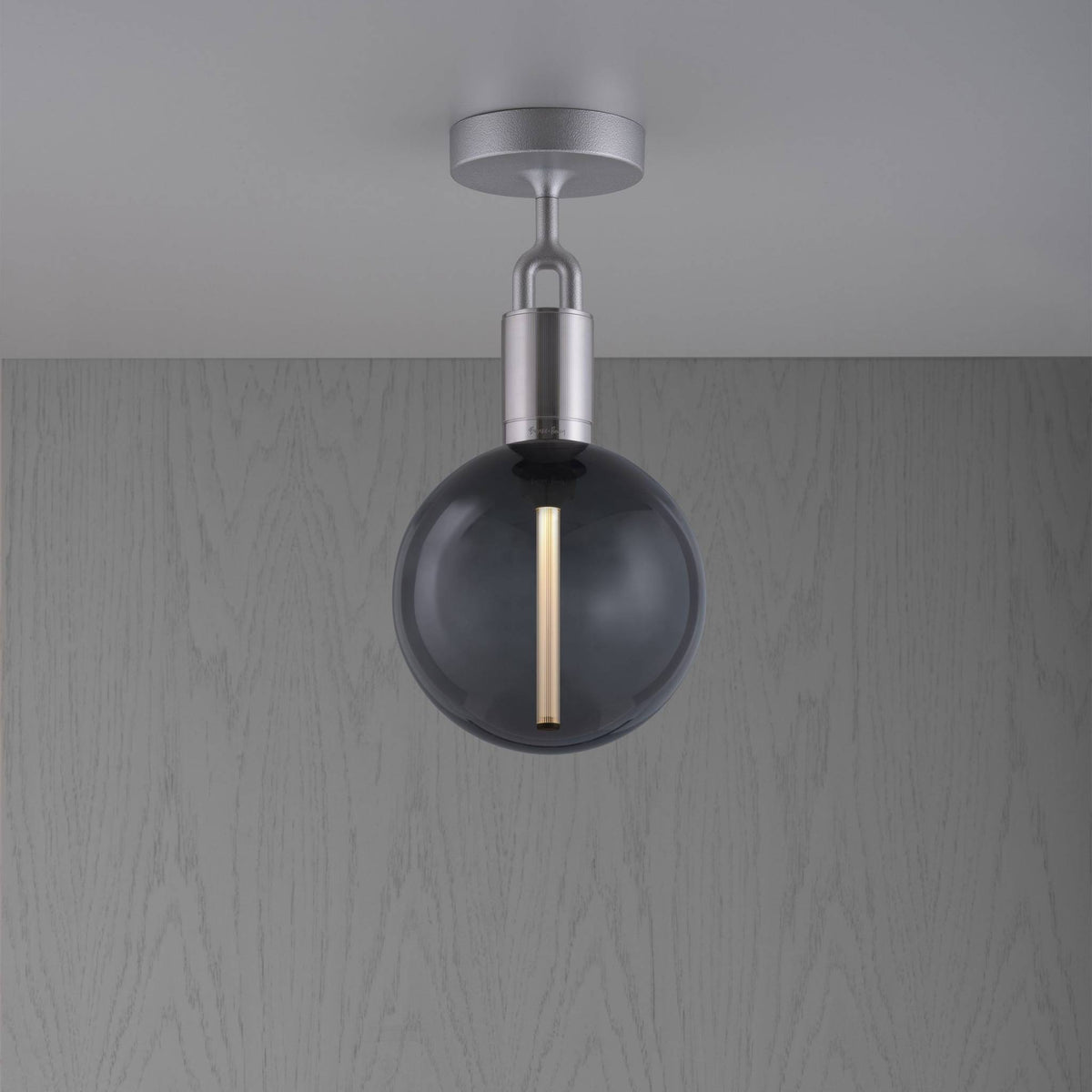 Buster + Punch Forked Ceiling / Linear / Globe / Smoked / Medium / Steel