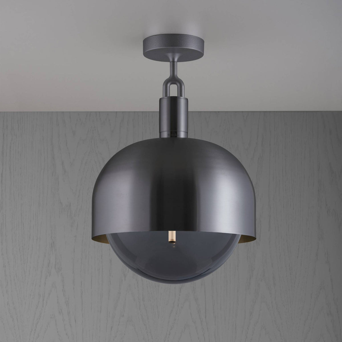 Buster + Punch Forked Ceiling / Linear / Shade / Globe / Smoked / Large / Gun Metal