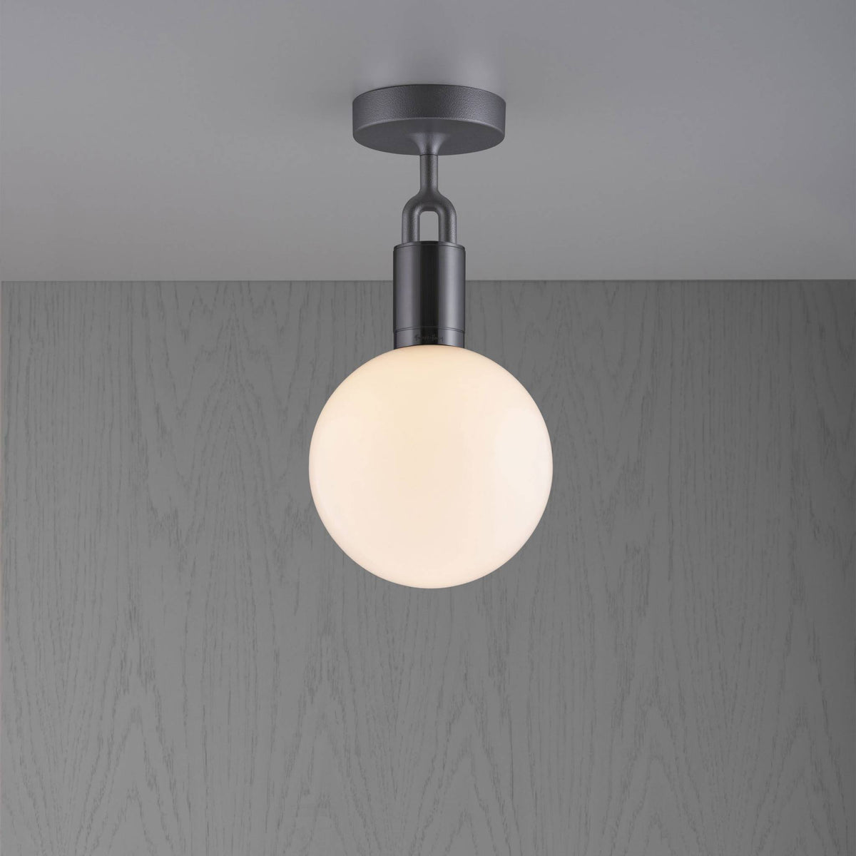 Buster + Punch Forked Ceiling / Linear / Globe / Opal / Medium / Gun Metal