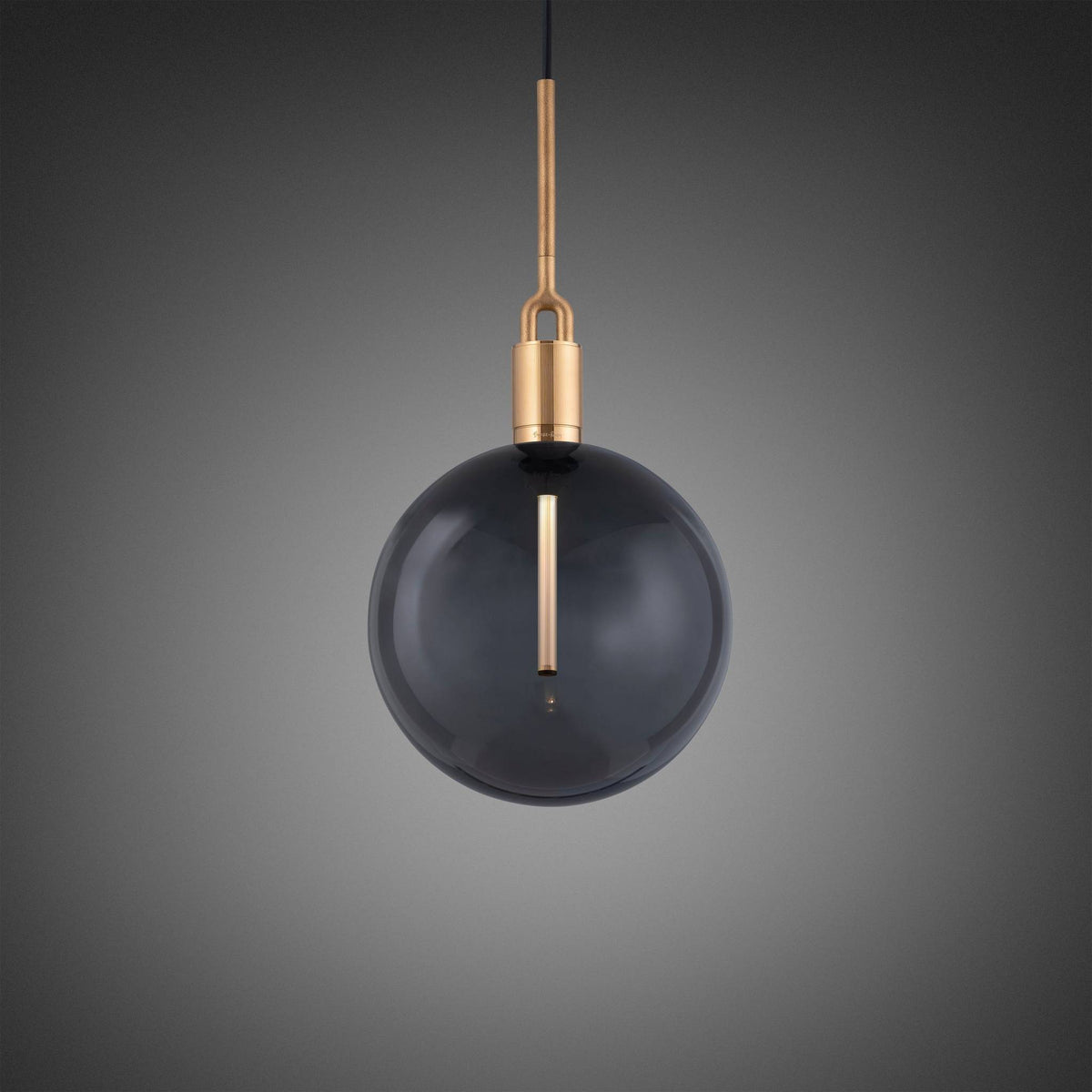 Buster + Punch Forked Pendant / Linear / Globe / Smoked / Large / Brass