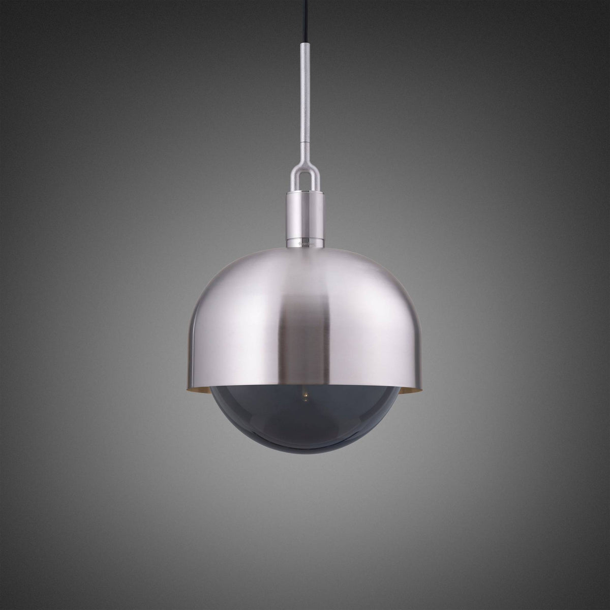 Buster + Punch Forked Pendant / Linear / Shade / Globe / Smoked / Large / Steel