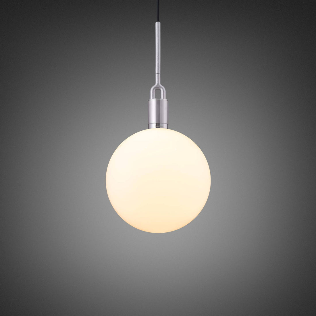 Buster + Punch Forked Pendant / Linear / Globe / Opal / Large / Steel
