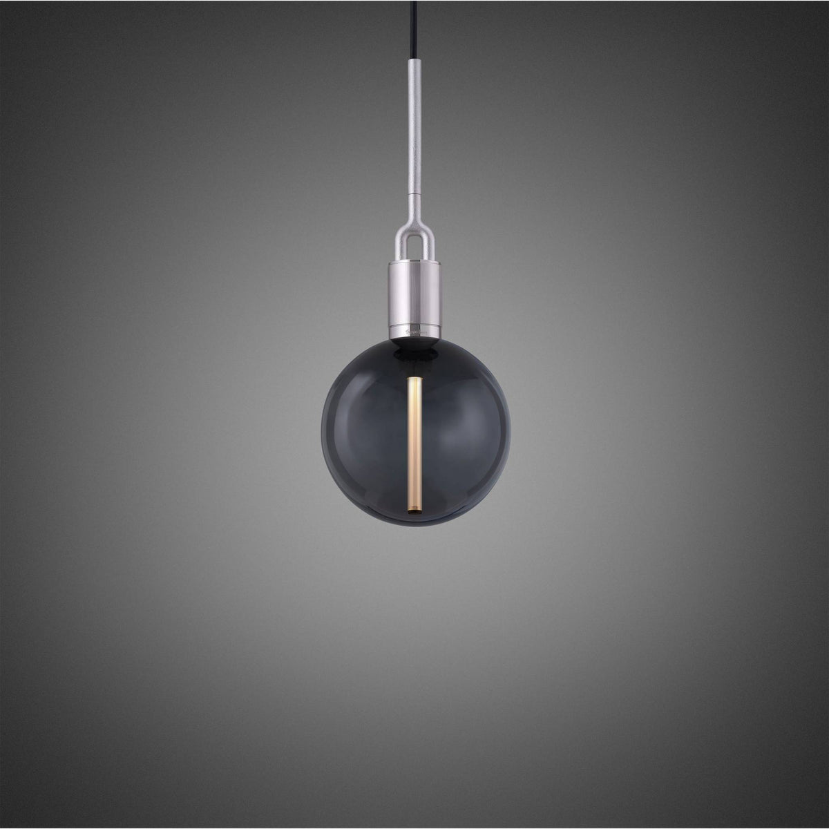 Buster + Punch Forked Pendant / Linear / Globe / Smoked / Medium / Steel