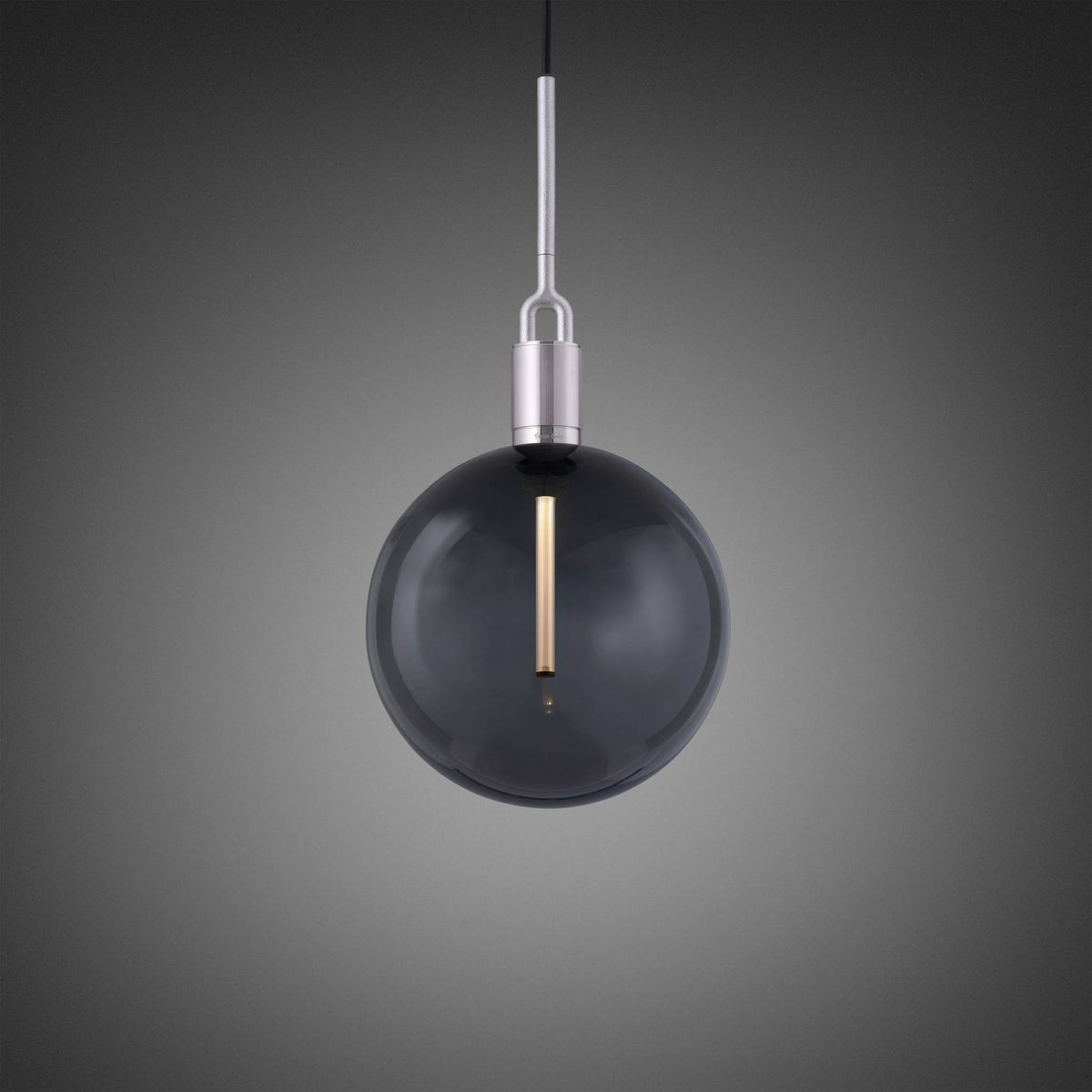 Buster + Punch Forked Pendant / Linear / Globe / Smoked / Large / Steel