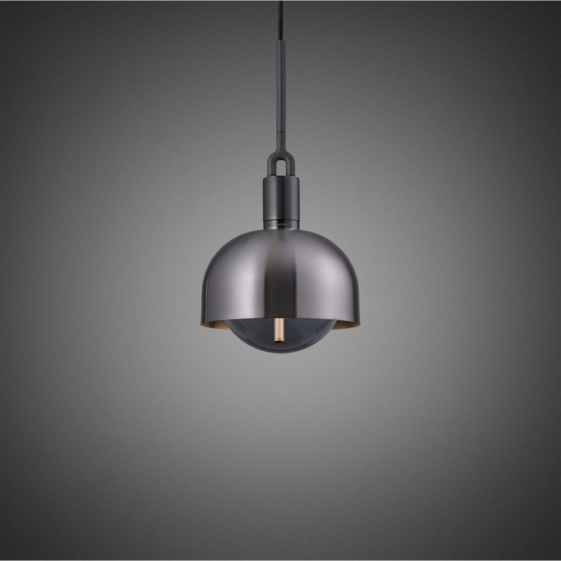 Buster + Punch Forked Pendant / Linear / Shade / Globe / Smoked / Medium / Gun Metal