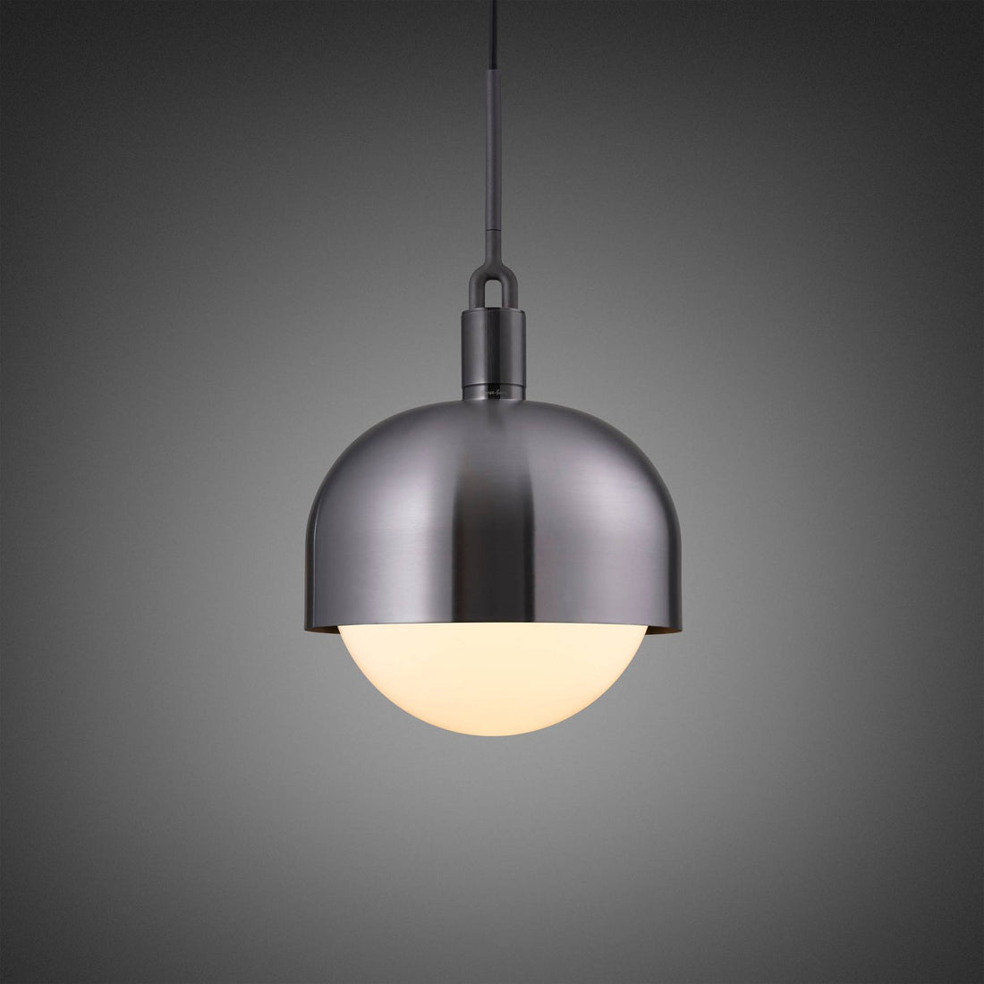 Buster + Punch Forked Pendant / Linear / Shade / Globe / Opal / Large / Gun Metal