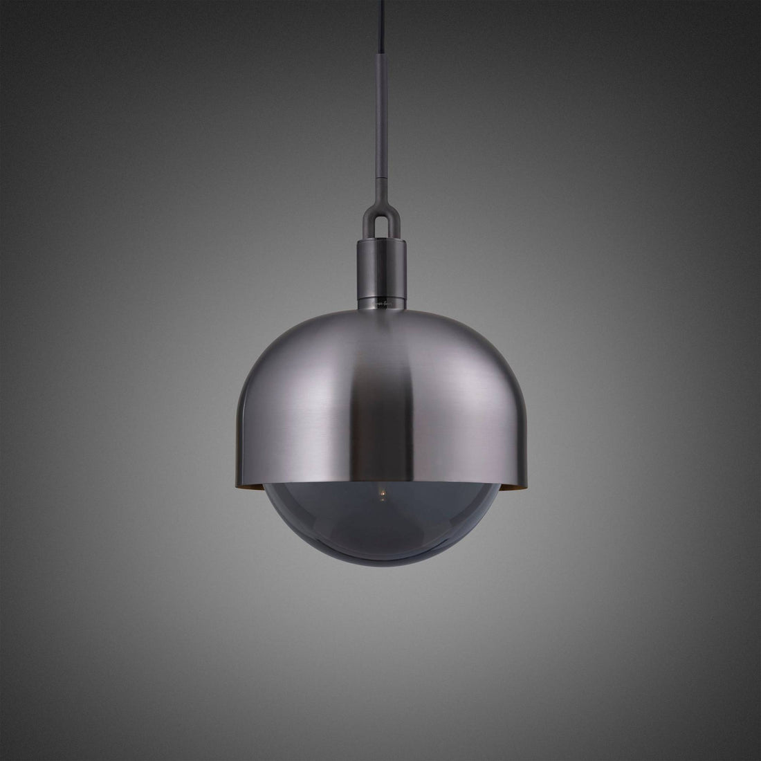 Buster + Punch Forked Pendant / Linear / Shade / Globe / Smoked / Large / Gun Metal
