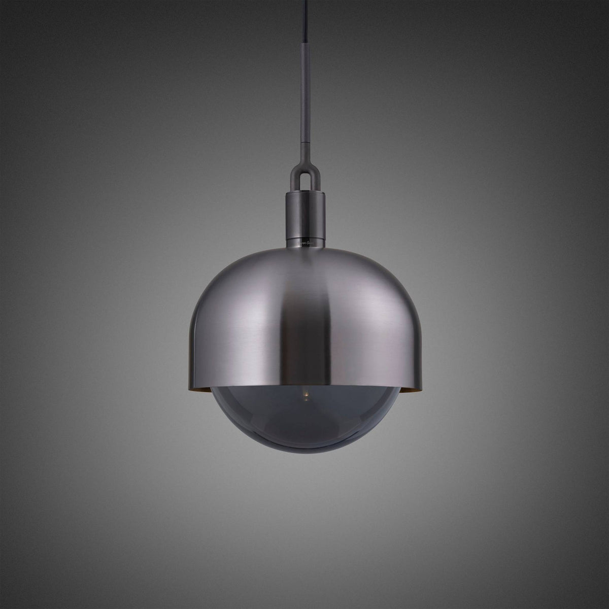 Buster + Punch Forked Pendant / Linear / Shade / Globe / Smoked / Large / Gun Metal