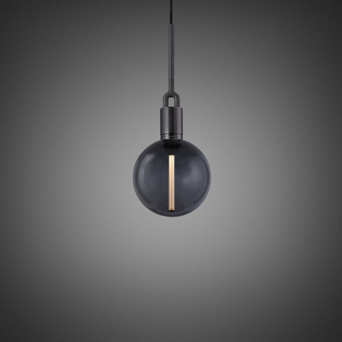 Buster + Punch Forked Pendant / Linear / Globe / Smoked / Medium / Gun Metal