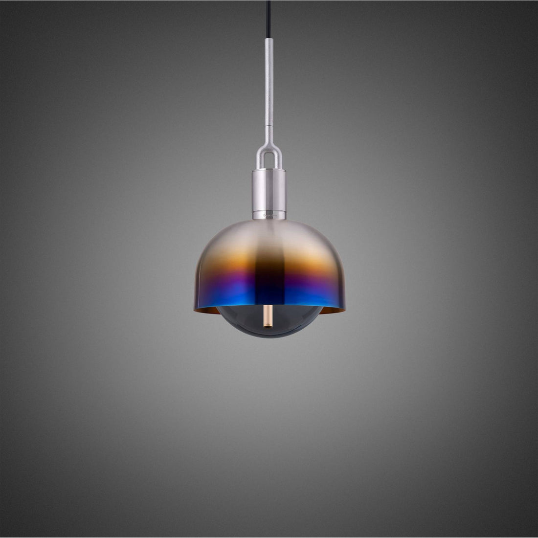 Buster + Punch Forked Pendant / Linear / Shade / Globe / Smoked / Medium / Burnt Steel