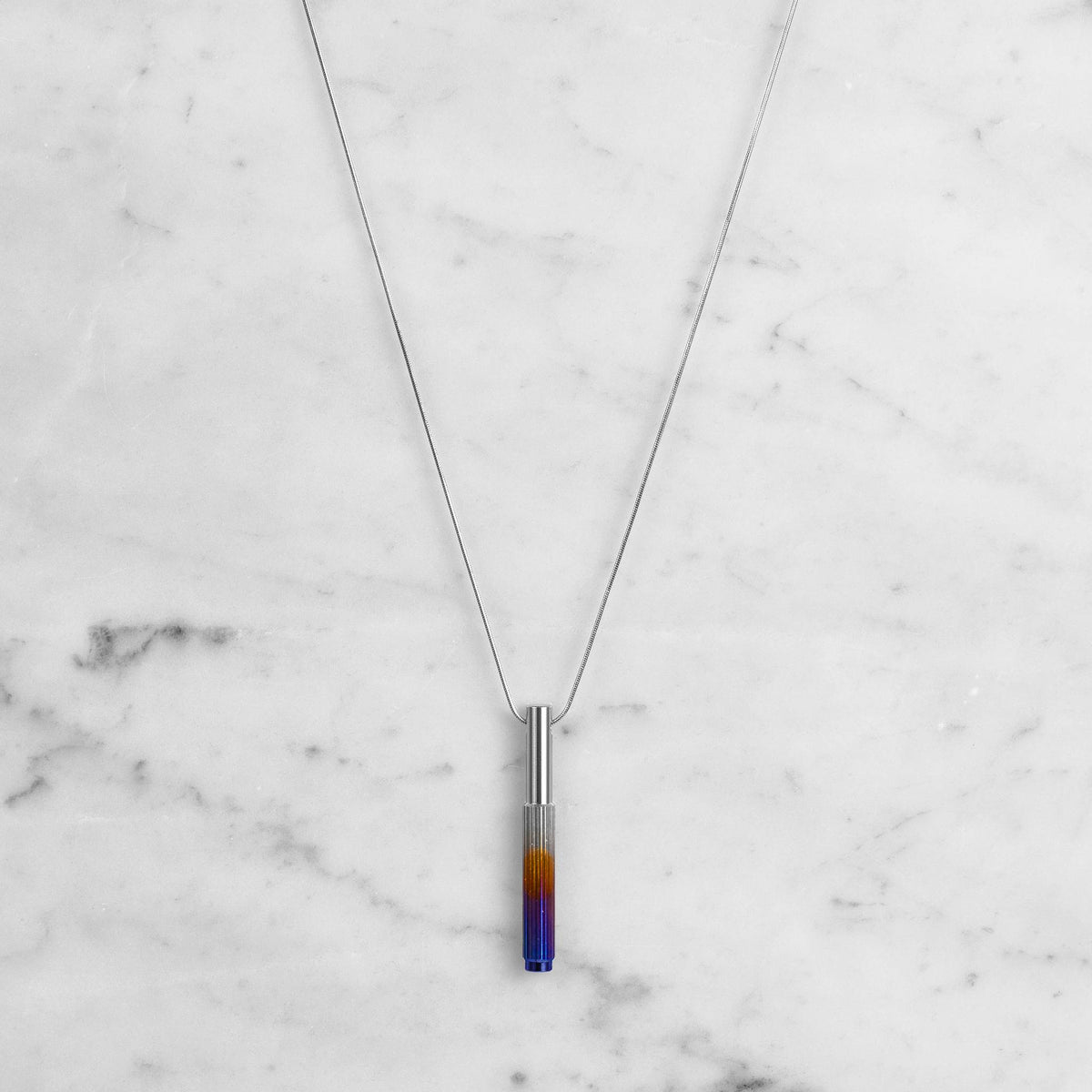 Vertical necklace / Linear / Burnt Steel – Default Title