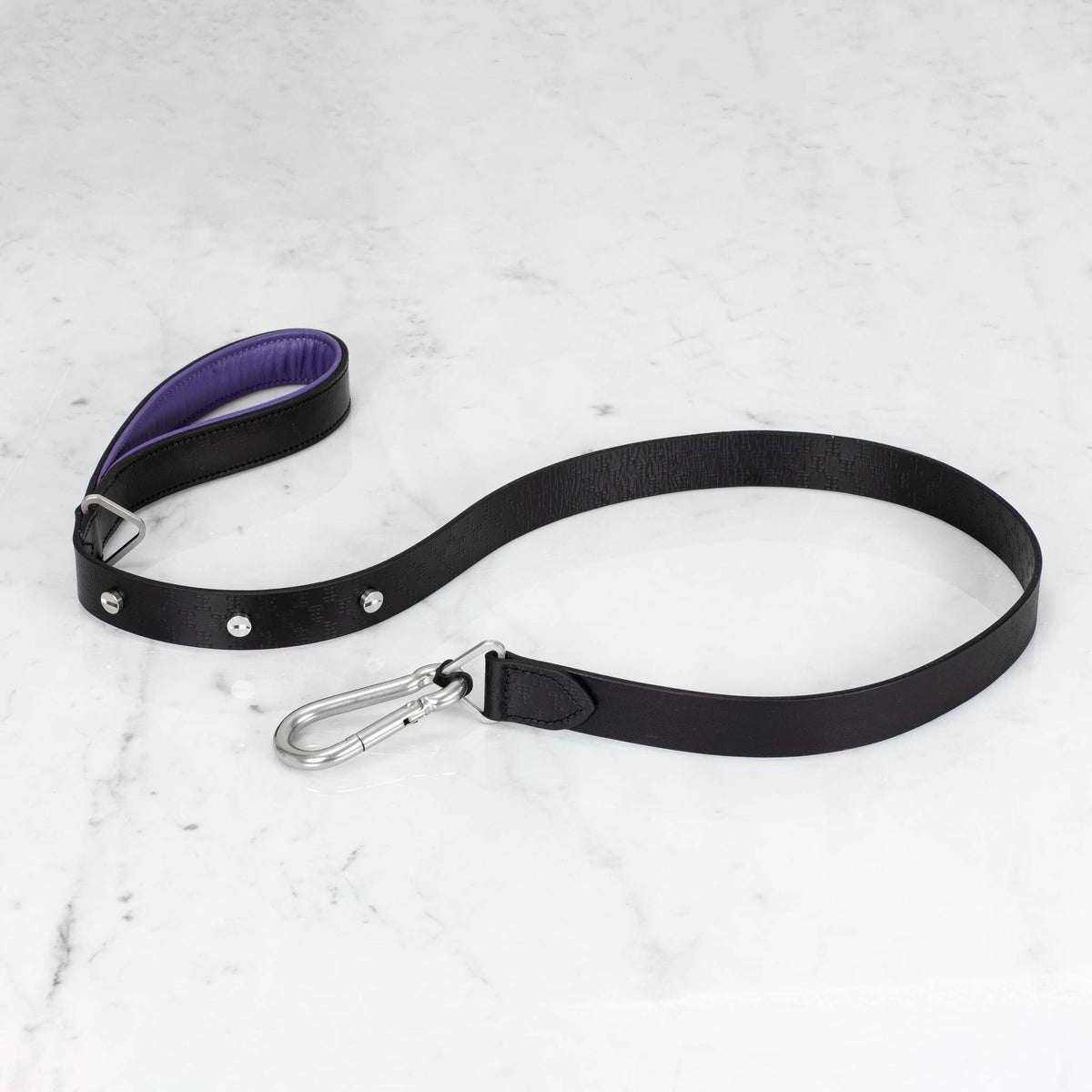 Dog lead / Cross / Black and purple – Steel / 27Mm