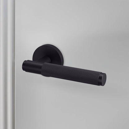 Buster + Punch door handle set / cross / swe / sprung – welders black