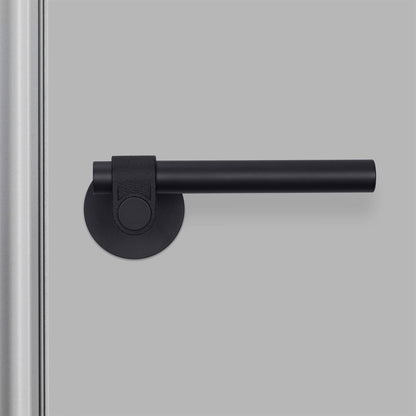 Buster + Punch door handle set / cast / swe / sprung – welders black