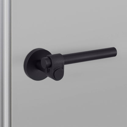 Buster + Punch door handle set / cast / swe / sprung – welders black