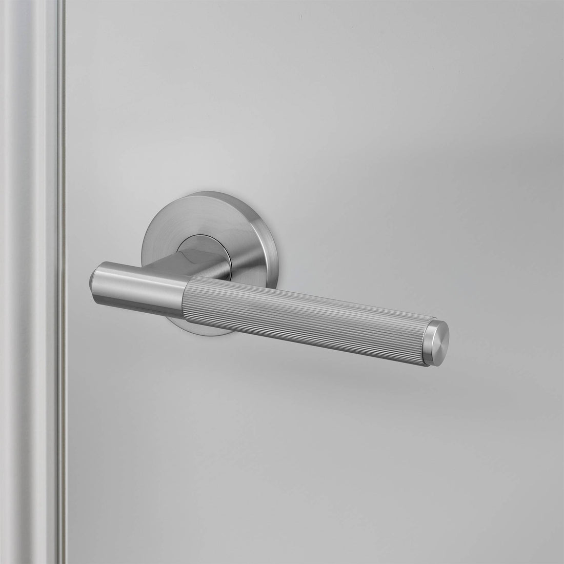 Buster + Punch door handle set / linear / swe / sprung – steel