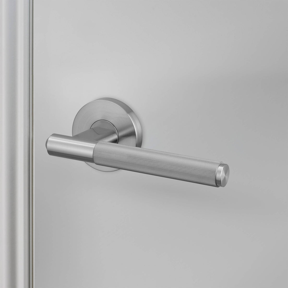 Buster + Punch door handle set / linear / swe / sprung – steel